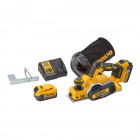 Image du produit : Rabot Dewalt - XR - sans fil - 18 Volts - 5Ah li-ion brushless - 2 batteries Dewalt - coffret TSTAK | DCP580P2-QW