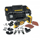 Image du produit : Multi-cutter Dewalt sans-fil découpeur-ponceur multifonctions18 Volts - 2Ah li-ion brushless - 32 accessoires - 2 batteries Dewalt - coffret TSTAK | DCS355D2-QW