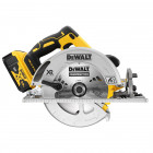 Image du produit : Scie circulaire Dewalt - XR - sans fil - 18 Volts - 5Ah li-ion brushless 184mm compatible rail de guidage | DCS572P2-QW