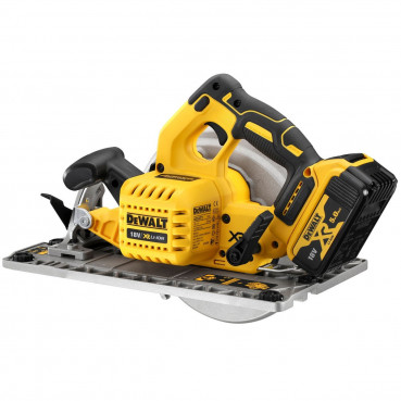 Scie circulaire Dewalt - XR - sans fil - 18 Volts - 5Ah li-ion brushless 184mm compatible rail de guidage | DCS572P2-QW