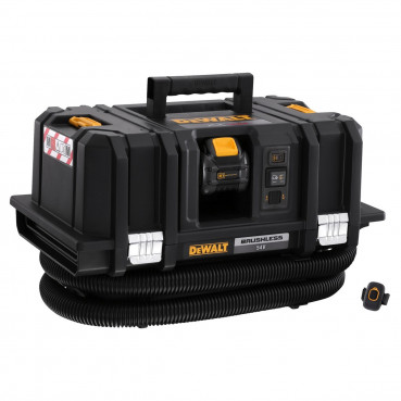 Aspirateur Dewalt TSTAK - XR - sans fil - Flexvolt 54 Volts - 2Ah li-ion brushless eau et poussières classe M | DCV586MT2-QW