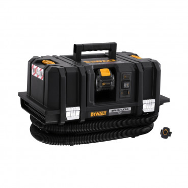 Aspirateur Dewalt TSTAK - XR - sans fil - Flexvolt 54 Volts - 2Ah li-ion brushless eau et poussières classe M | DCV586MT2-QW