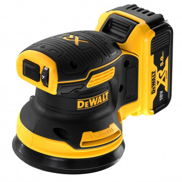 Ponceuse excentrique Dewalt - XR - sans fil - 18 Volts - 125mm 2 x 5Ah li-ion brushless | DCW210P2-QW