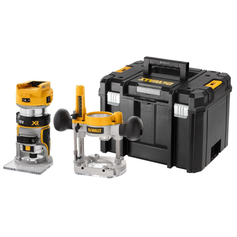 Affleureuse et défonceuse Dewalt - XR - sans fil - 18 Volts - 8mm (1/4") brushless - coffret TSTAK | DCW604NT-XJ