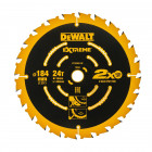 Image du produit : Lame Dewalt 184 x 20mm - 24 dents pour scie circulaire sans fil - carbure - pour la coupe du bois dur et tendre, MDF, contreplaqués et bois de récupération | DT10302-QZ