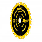 Image du produit : Lame Dewalt pour scie circulaire sans fil extrême, 165 x 20mm - 24 dents | DT10624-QZ