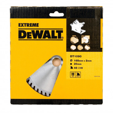 Lame Dewalt pour scie circulaire plongeante extrême workshop, 165 x 20mm - 48 dents | DT1090-QZ