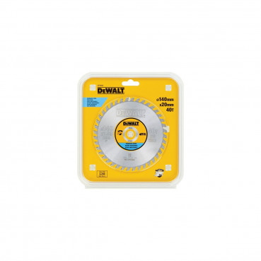 Lame Dewalt pour scie circulaire stationnaire 140 x 20,4mm - 40 dents, mtcg/inox, angle d'attaque 10 | DT1918-QZ