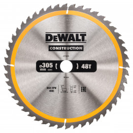 Lame Dewalt pour scie circulaire stationnaire construction 305 x 30mm - 48 dents | DT1959-QZ