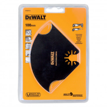 Lame Dewalt diamètre 100mm multi matériel pour découpeur ponceur, outil multifonctions (multi-cutter) | DT20712-QZ