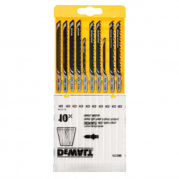 Coffret Dewalt de 10 lames Dewalt de scie sauteuse bois attache en T | DT2290-QZ