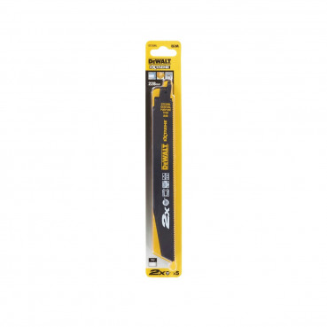 Lame Dewalt pour scie sabre BIM 2 x long life pour la coupe du bois et métal 228mm | DT2308L-QZ