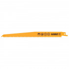 Image du produit : 100 lames Dewalt de scie sabre BIM PlungePoint pour la coupe du bois 228mm | DT2320-QZ