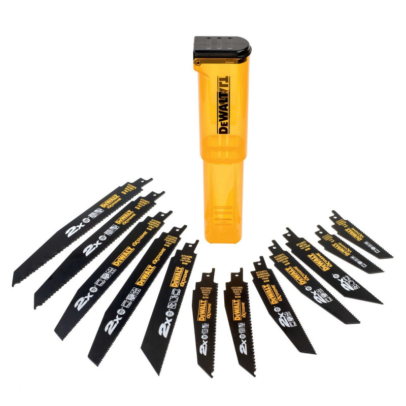 Coffret Dewalt de 12 lames Dewalt pour scie sabres | DT2441L-QZ