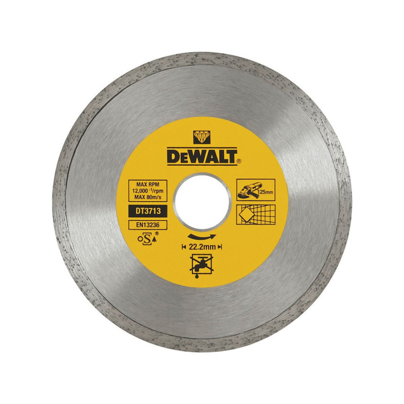 Disque à jante continue pour béton, brique et pierre 125 x 22.2mm Dewalt | DT3713-QZ