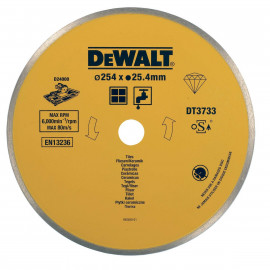 Disque diamant pour scie à carrelage en céramique 250 x 25.4mm Dewalt | DT3733-XJ