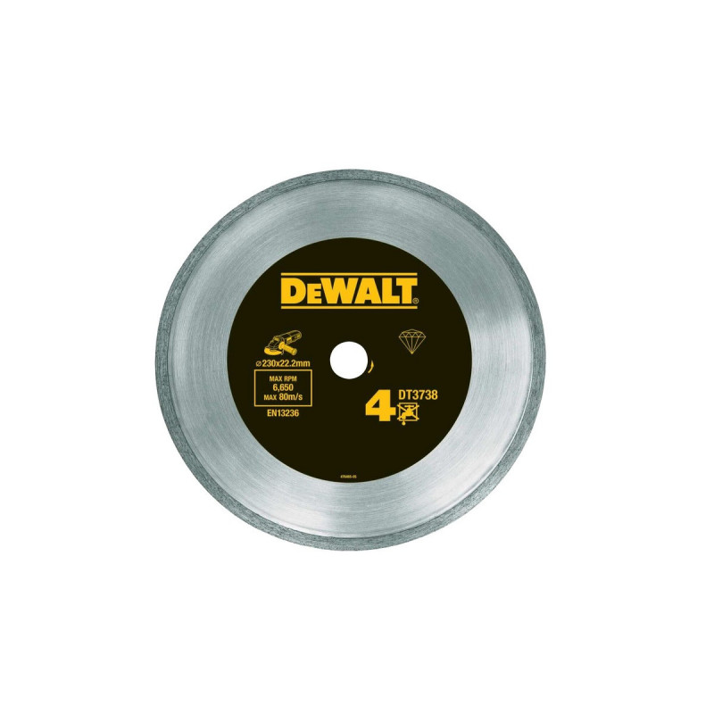 Disque diamant fritté pour le carrelage 230 x 22.2mm - hauteur segment 7mm Dewalt | DT3738-XJ