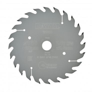 Lame Dewalt pour scie circulaire portative extrême workshop, 160 x 20mm - 24 dents | DT4026-QZ