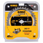 Image du produit : Lame Dewalt pour scie circulaire portative - XR - sans fil - Flexvolt 190mm - alésage diamant, 36 dents | DT40271-QZ