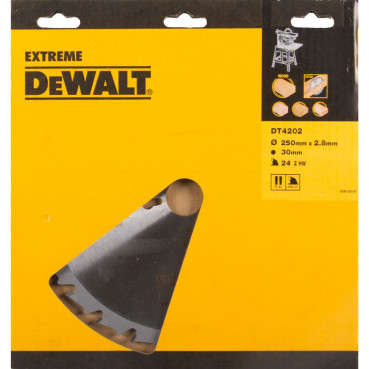 Lame Dewalt pour scie radiale 250 x 30,4mm - 24 dents | DT4202-QZ