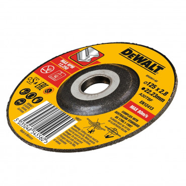 Disque à tronçonner le métal 125 x 22.2mm - épaisseur 2.8mm - moyeu déporté - diamètre 125mm Dewalt | DT43911-QZ