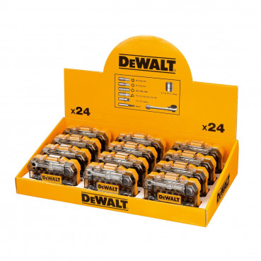 Présentoir de 12 coffrets de 24 pièces avec douilles et embouts 25mm Dewalt | DT71516M-QZ