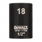 Image du produit : Douilles Impact à chocs diamètre 18mm 1/2" Dewalt | DT7536-QZ