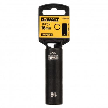 Douilles Impact à chocs diamètre 16mm 1/2" Dewalt | DT7550-QZ