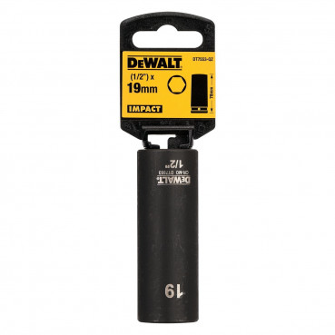 Douilles Impact à chocs diamètre 19mm 1/2" Dewalt | DT7553-QZ