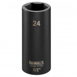 Douilles Impact à chocs diamètre 24mm 1/2" Dewalt | DT7557-QZ