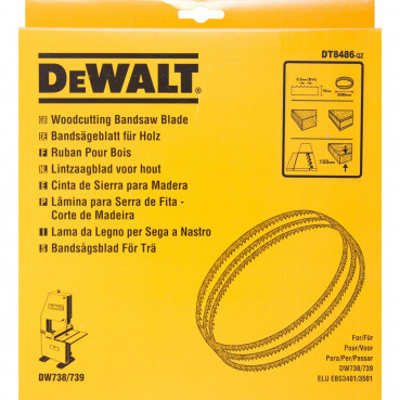 Lame Dewalt 2095mm pour scie à ruban DW738/dw739 pour agglo, mélaminés, stratifiés largeur 10mm | DT8486-QZ