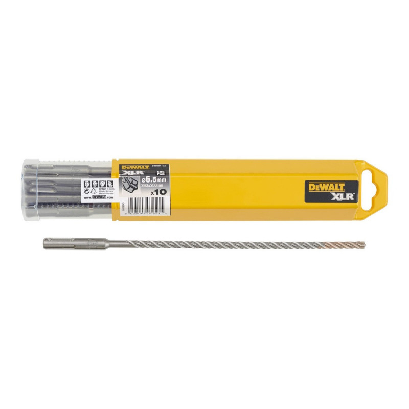 Foret béton sds-plus XLR 4 taillants par 10 pièces - 6.5 x 200 x 260mm Dewalt | DT8961-QZ