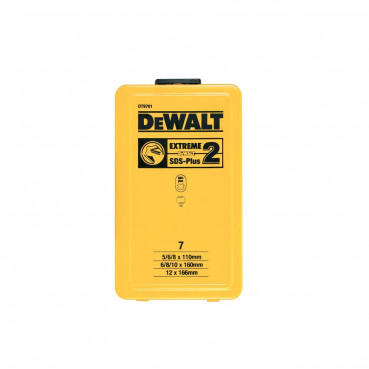 Coffret Dewalt de 7 forets sds-plus extrême dimension : 5 ,6(x2), 8(x2), 10, 12mm | DT9701-QZ