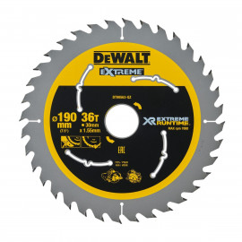 Lame Dewalt pour scie circulaire sans fil - XR - sans fil - runtime - 190 x 30mm - 36 dents | DT99563-QZ