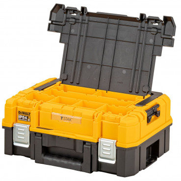 Coffret TSTAK ip54 petite contenance avec organiseur supérieur et longue poignée supérieure Dewalt | DWST83344-1