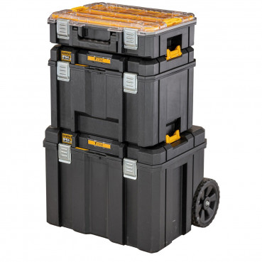 Coffret TSTAK ip54 grande contenance mobile avec poignée télescopique Dewalt | DWST83347-1