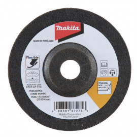 Disque à meuler souple 125mm INOX WA36 - diamètre 125mm - épaisseur 3mm - alésage 22,23mm - 1 pièce(s) - grain WA36 - 27 Makita | B-18546