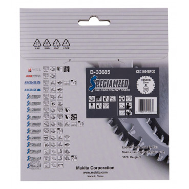 Lame de scie circulaire, alliage P.C.D spécialisé, 165 x 20mm 4 dents - diamètre 165mm - coupe-saignée 2,3mm Makita | B-33685