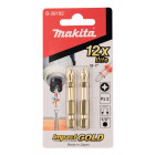 Image du produit : Embout de vissage Impact Gold, PZ2, 50mm - longueur totale 50mm - 2 pièce(s) Makita | B-39182