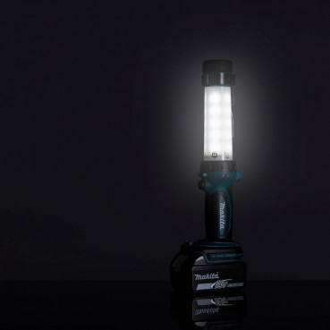 Lampe néon d'atelier - éclairage 360° - sans fil, jusqu'à 620 lumens, compatible avec batterie LXT Makita 14,4 et 18 Volts idéal, atelier, chantier, camping | DEADML806