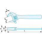 Image du produit : Clé à molette Facom ADF - ouverture 46mm - longueur 375mm outillage Facom antidéflagrant, antimagnétique | 113A.15SR