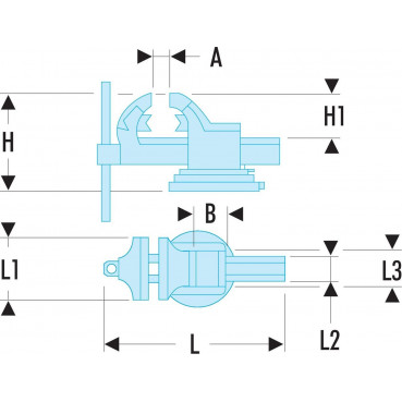 Étau d'établi Facom fixe - idéal maintenance - ouverture 125mm | 1224.100E