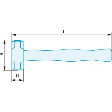 Masse Facom ADF - poids 0.61Kg - longueur 250mm outillage Facom antidéflagrant, antimagnétique | 1261H.45SR