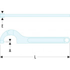 Image du produit : Clé de serrage à ergot articulée - 3mm - longueur 168mm Facom | 126A.35