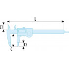 Image du produit : Pied à coulisse digital Facom 20cm - affichage digital 1/100ème - longueur 200mm série 1300 et 1320 Facom | 1320