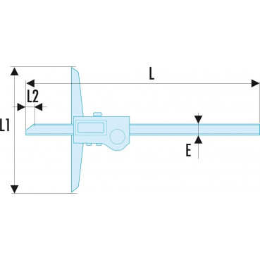 JAUGE de PROFONDEUR à AFFICHAGE DIGITAL 300 MM - 1/100ÈME - longueur 100mm - longueur 420mm Facom | 1350