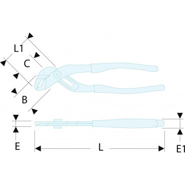 Pince multiprises entrepassée à verrouillage - outil version SLS - longueur 245mm Facom | 181A.25CPESLS