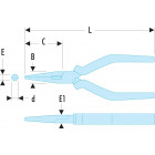 Image du produit : Pince demi-ronde bec long - outil version SLS - longueur 200mm Facom | 185.20CPESLS