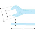 Image du produit : Embout de clé plate Facom - 11mm - à fourche pour clé dynamométrique - attachement 20 x 7mm - 11mm | 20.11