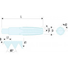 Image du produit : Jeu de 3 tarauds (ébaucheur, intermédiaire et finisseur) standard - M3 Facom | 227.3X50T3